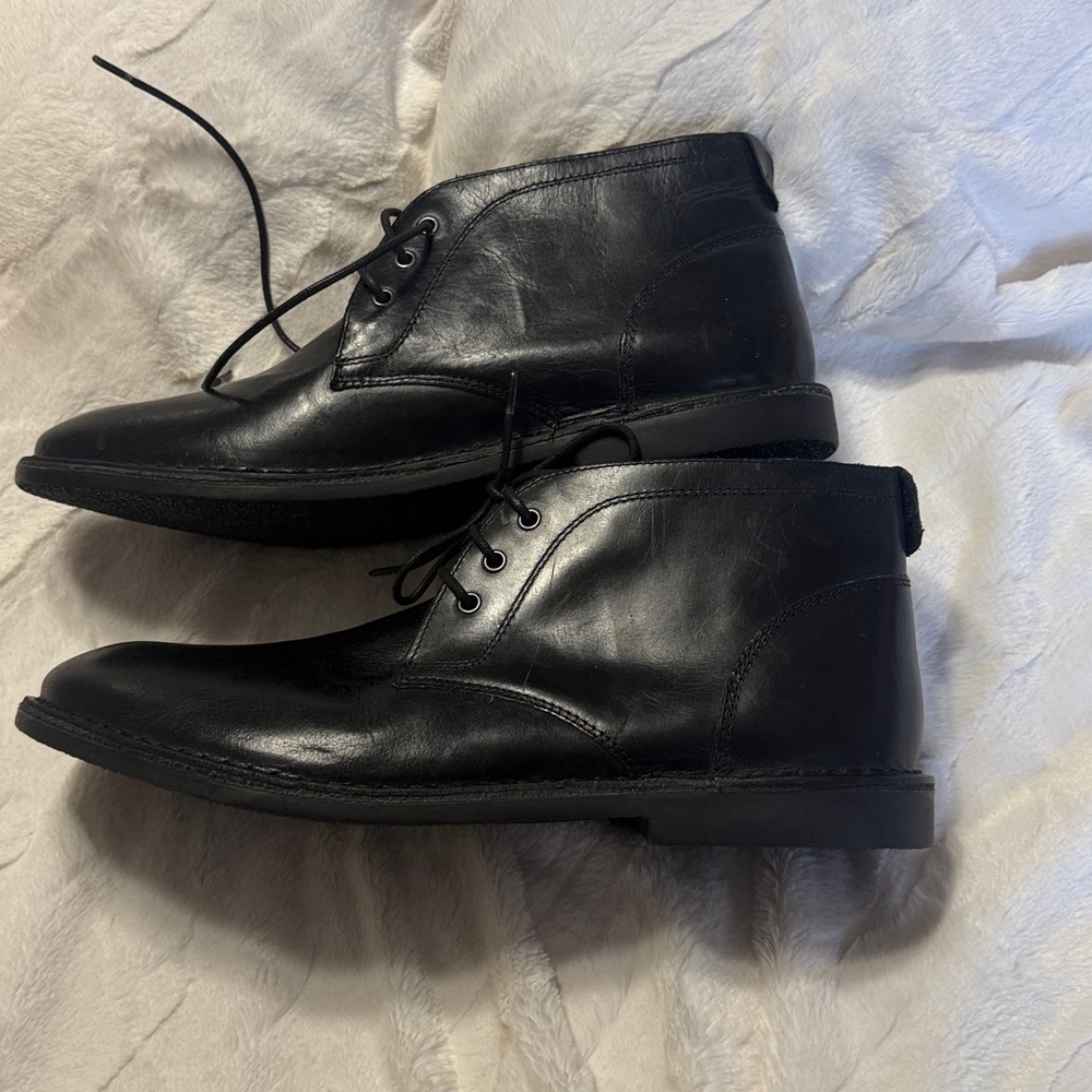 Crown Vintage Black Leather Casper Chukka Boot, Size 11 1/2 - Picture 2 of 7